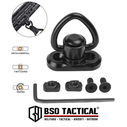 BSOTAC Kaitan Outdoor Swivel Sling Lanyard Mount Rail Gantungan Tali Bahan Alumunium