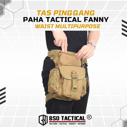 Tas Pinggang Paha Tactical Fanny Waist Multipurpose Outdoor Bag