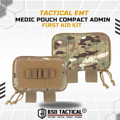 Tactical EMT Medic Pouch Compact Admin First Aid Kit Trauma Kit Organizer Molle