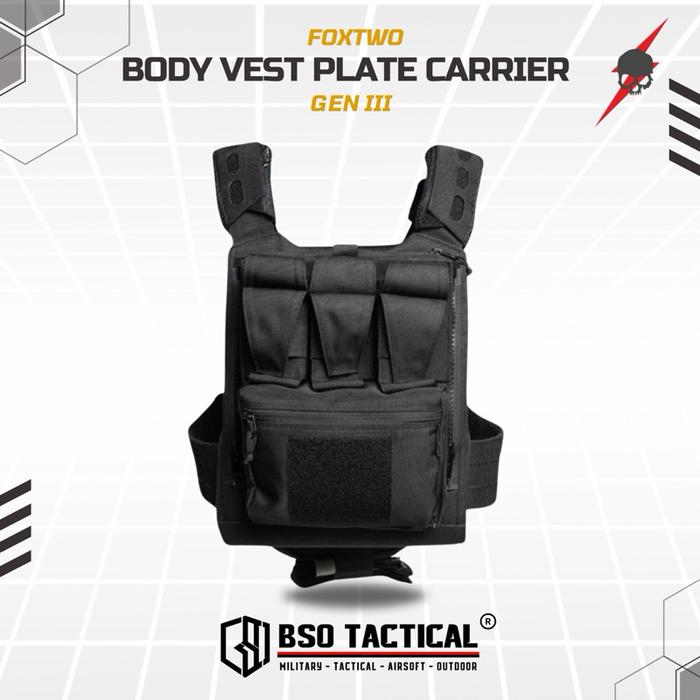 FOX TWO Rompi Tactical Body Vest Gen III Molle Laser Cutting Set Plate Carrier ORIGINAL Foxtwo