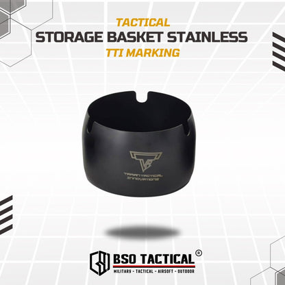 Asbak Storage Kotak Tactical Basket Ashtray Stainless Laser Engrave