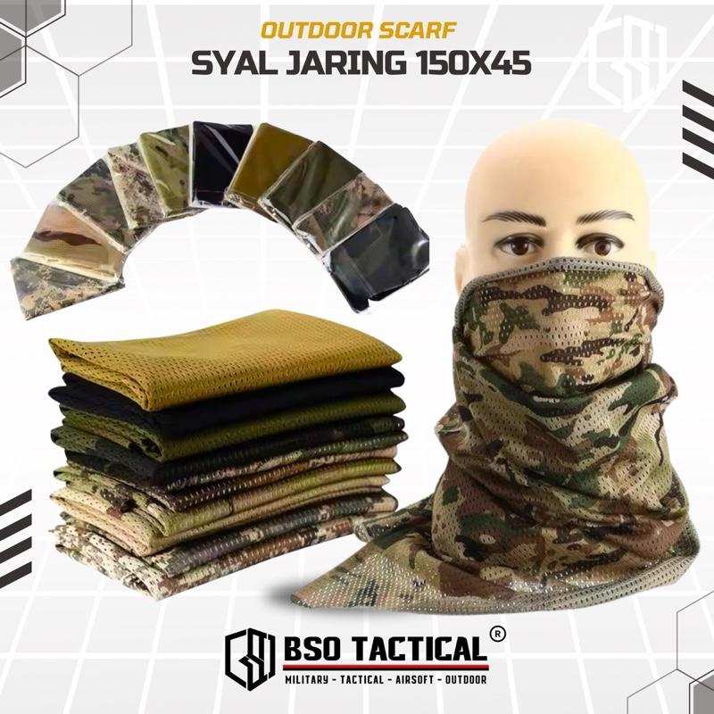Syal Jaring Breathable Shemagh 150cm x 45cm Face Neck Protection