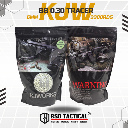 BB Green Tracer Airsoft 6mm KJW 0.30 0,3 3300rds High Precision ORI