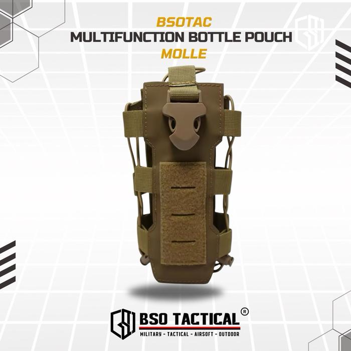 Tactical Water Bottle Pouch Molle Multifungsi Universal HT Pouches Outdoor Hiking Camping