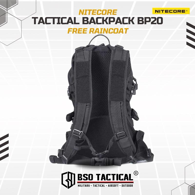 Tas Ransel Nitecore Tactical BP20 Outdoor Backpack Include Raincoat Bag ORIGINAL