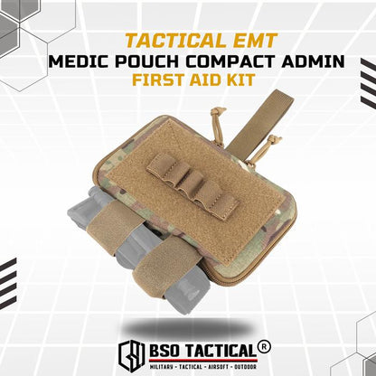 Tactical EMT Medic Pouch Compact Admin First Aid Kit Trauma Kit Organizer Molle