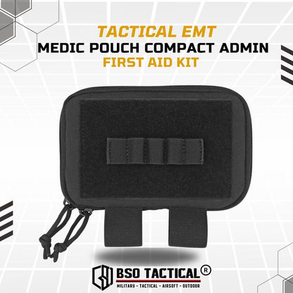 Tactical EMT Medic Pouch Compact Admin First Aid Kit Trauma Kit Organizer Molle