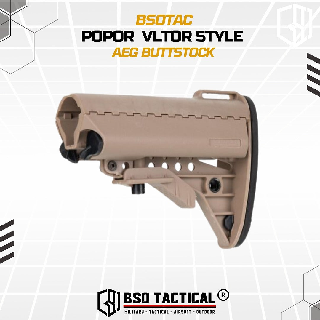 Popor Tactical Airsoft VLTOR Style AEG Buttstock