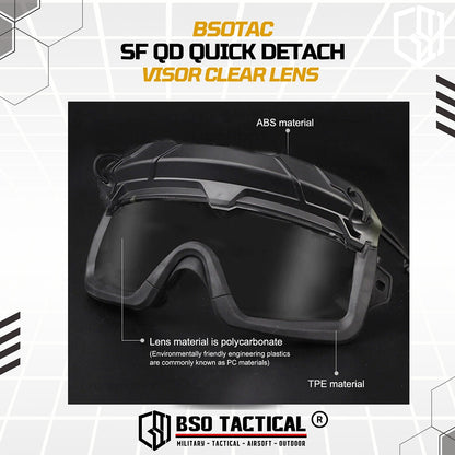 SF QD Quick Detach Tactical Goggle Gentex Ops Core Style