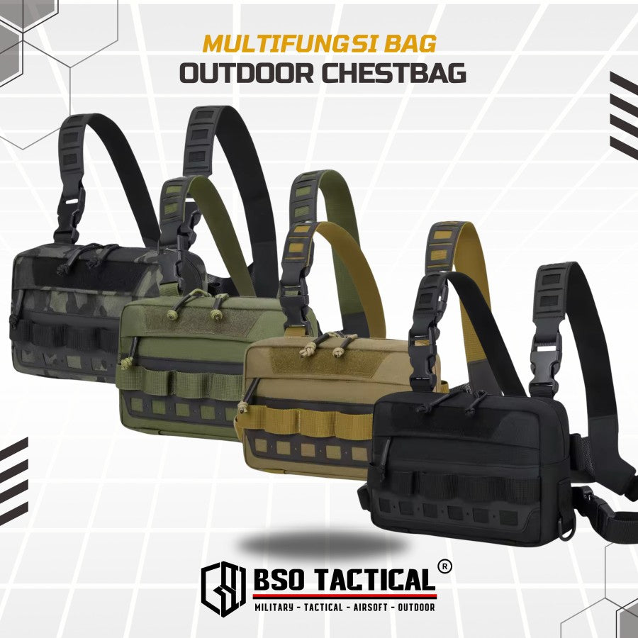 Tas Dada Tactical Chest Bag Multifungdi EDC Fishing Cycling Outdoor Multi Strap Portable
