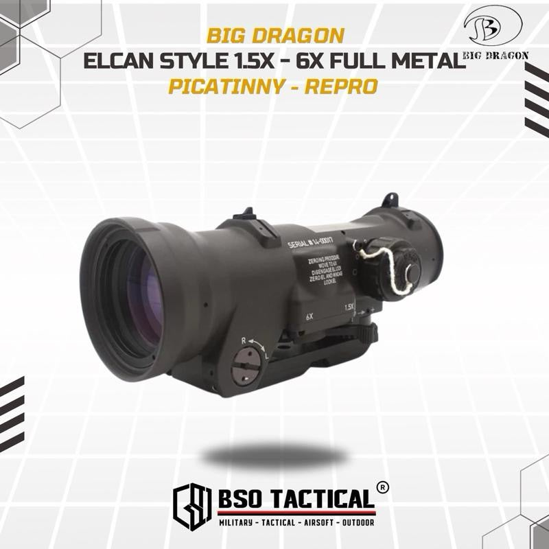 Scope Tactical Elcan Dual Role 1.5x 6x Zoom Adjustable Picatinny QD CNC