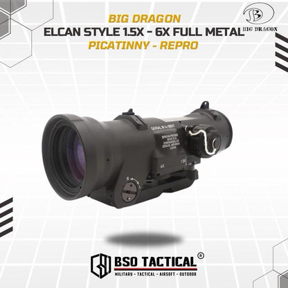Scope Tactical Elcan Dual Role 1.5x 6x Zoom Adjustable Picatinny QD CNC
