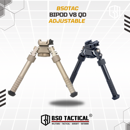 Bipod Atlas V8 QD Picatinny Adjustable Height & Rotating