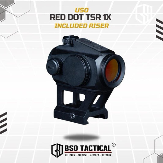 US Optics USO TSR 1X 5MOA Tactical Holosight Red Dot Scope with Picatinny Mount