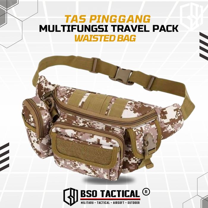 Tas Pinggang Multifungsi Travel Pack Waisted Bag Outdoor Nylon 500gr