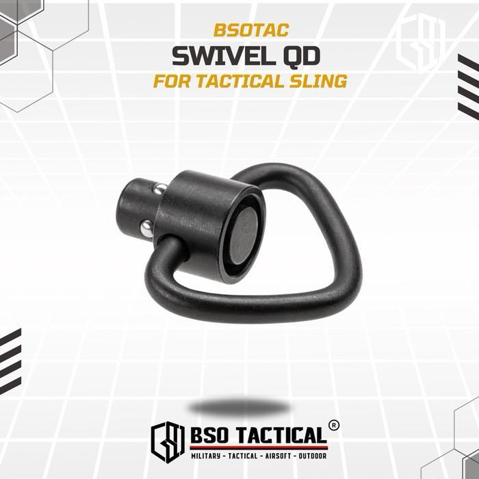 BSOTAC Swivel QD untuk Sling dengan Kaitan Sling Ring QD Quick Release Button Alloy