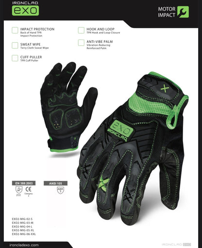Sarung Tangan Ironclad EXO Impact CQB Outdoor Motorcycle Glove ORIGINAL