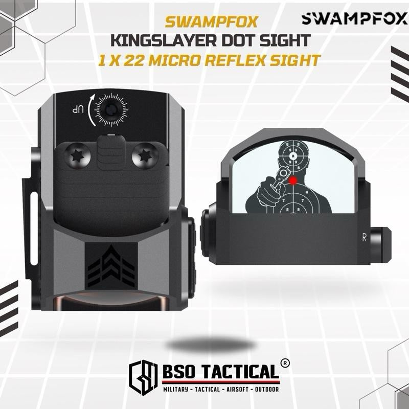 Swampfox KINGSLAYER 1X22 3 MOA Micro Red Dot Sight Tactical Optic