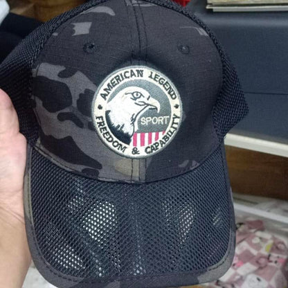 Eagle Embroidery Trucket Outdoor Tactical Mesh Cap Camouflage Hat Allsize