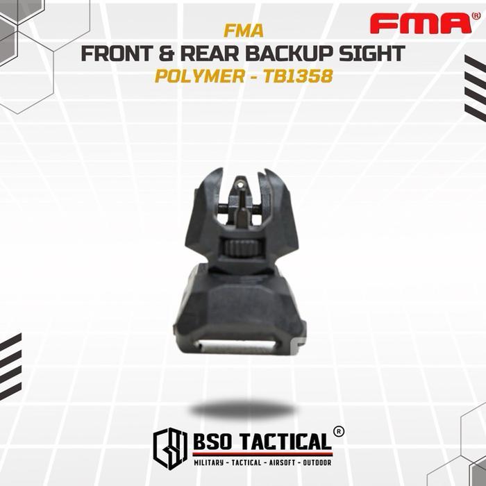 Pisir Lipat FMA Front Rear Backup Sight Polymer Picatinny 20mm TB1358