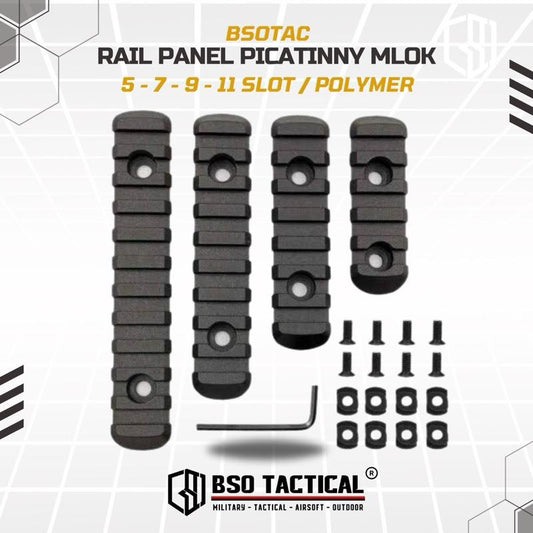 Rail Panel Picatinny MLOK 4 Set 5/9/7/11 Slot Polymer for Handguard RIS Accesories Flashlight Laser