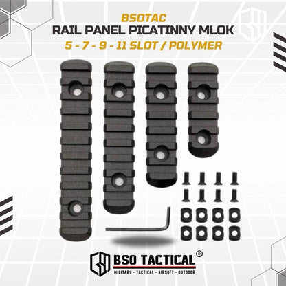 Rail Panel Picatinny MLOK 4 Set 5/9/7/11 Slot Polymer for Handguard RIS Accesories Flashlight Laser