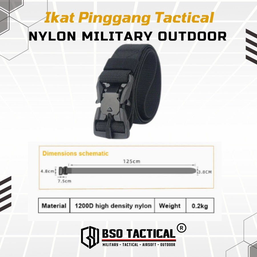 Ikat Pinggang Magnetic V2 Tactical Nylon Outdoor Belt with Quick Release Strap Gesper