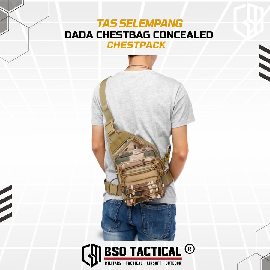 Tas Selempang Dada Tactical Chestbag Concealed Sling Chestpack