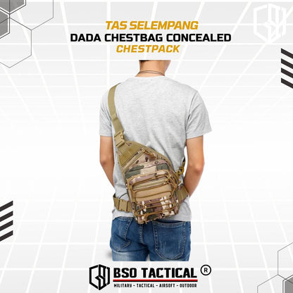 Tas Selempang Dada Tactical Chestbag Concealed Sling Chestpack