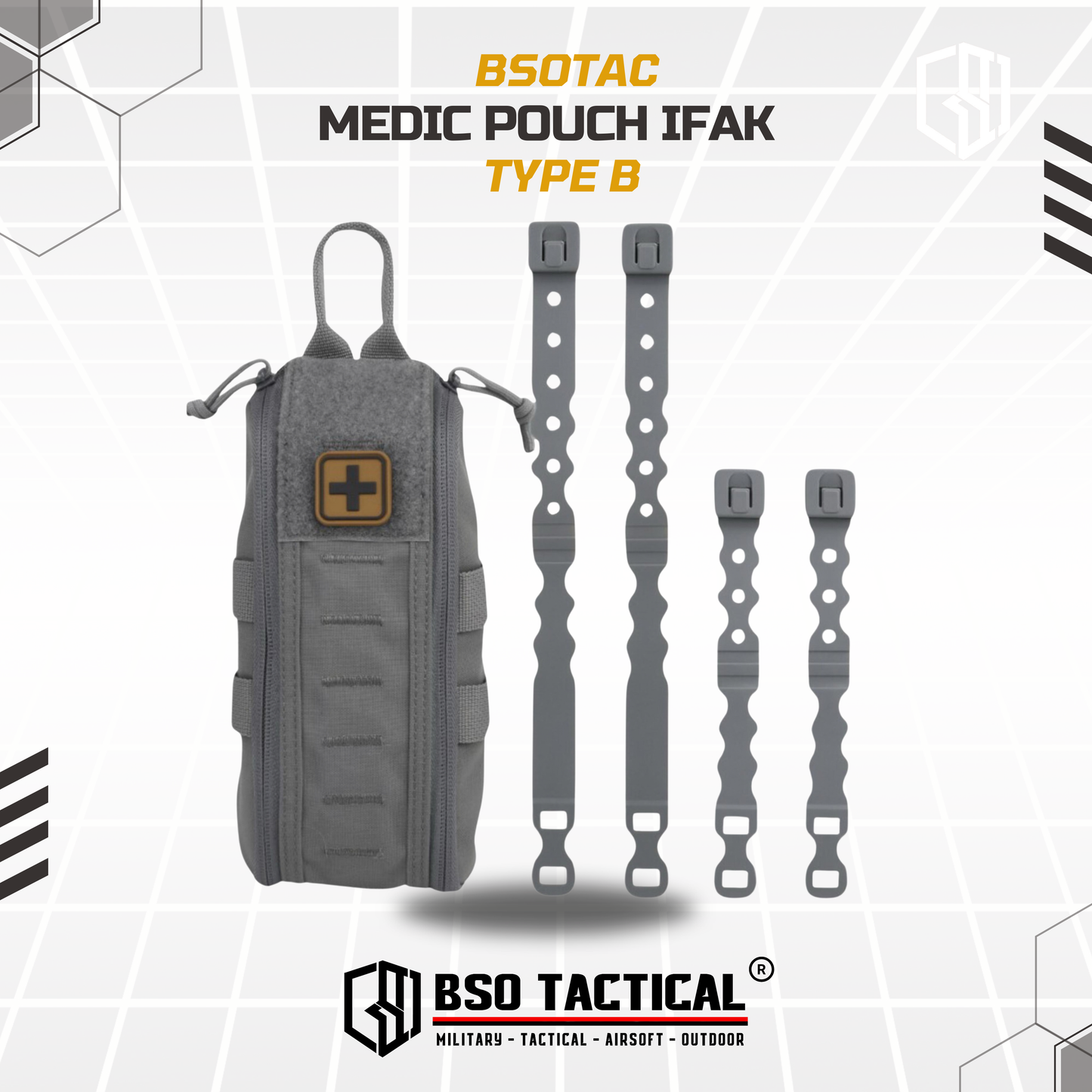 Quick Release First Aid Pack B IFAK Medical Pouch Molle FREE Medic Patch Outdoor