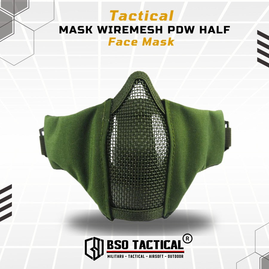 Emerson Gear Tactical Mask Wiremesh PDW Half Face Mask Masker Jaring
