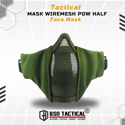 Emerson Gear Tactical Mask Wiremesh PDW Half Face Mask Masker Jaring