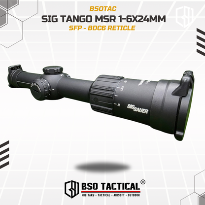 Sig Sauer Tango MSR 1-6x24mm Illuminated Red MSR BDC6 Reticle Scope w/ Alpha MSR Mount – SOT61000