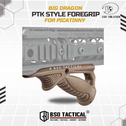 BD Tactical Airsoft Grip Big Dragon PTK Style Foregrip 20-22mm Picatinny