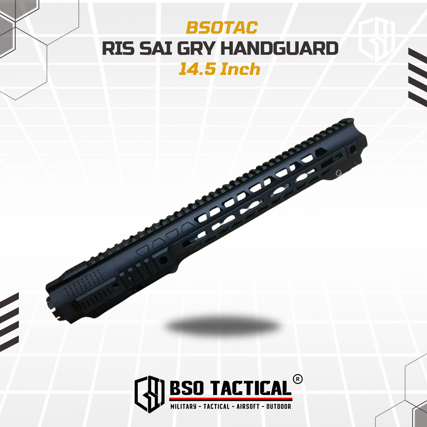BD Tactical RIS Salient Arm SAI GRY Style Handguard 12,5" 14,5"