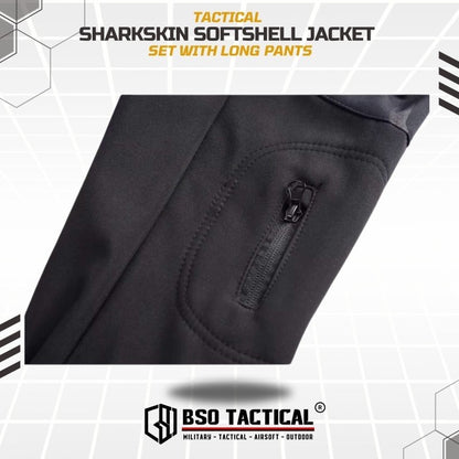 Jaket Celana Outdoor Sharkskin Softshell Jacket Set with Long Pants Outdoor Gear