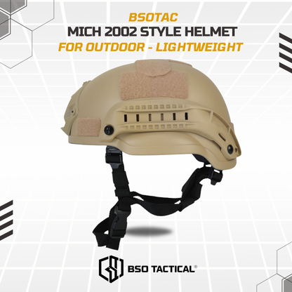Helm Outdoor Tactical MICH 2002 Style Helmet With ACH Rail