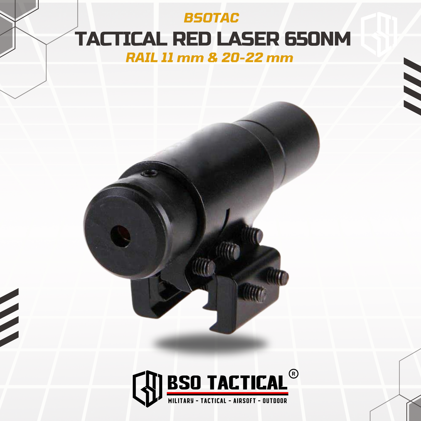 Tactical Red Laser Aiming Pointer 650nm with 11mm 20-22mm Rail Picatinny Metal Outdoor