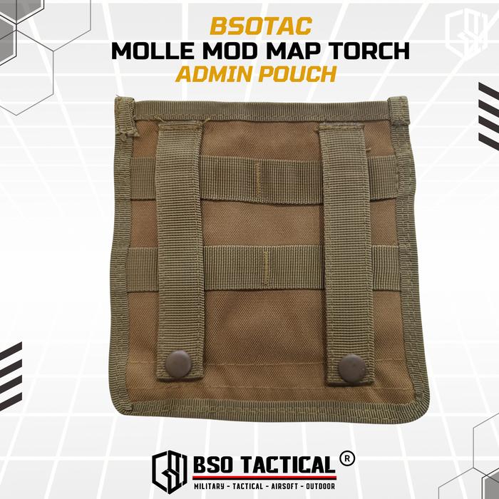 Tactical Molle Mod Map Torch Knife Admin Pouch Rompi Vest Tactical