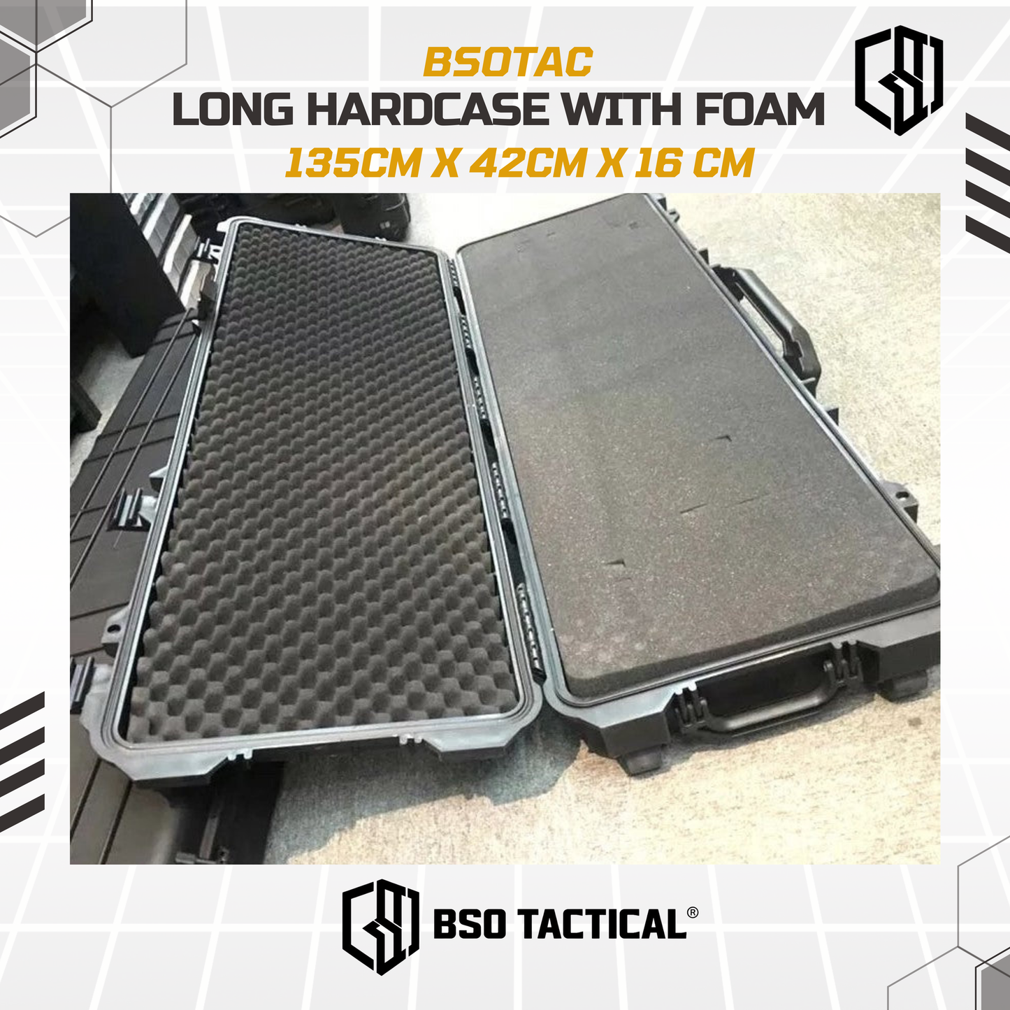 Koper Tactical Hardcase Roller Long Case Multifungsi 135 x 42 x 16 CM