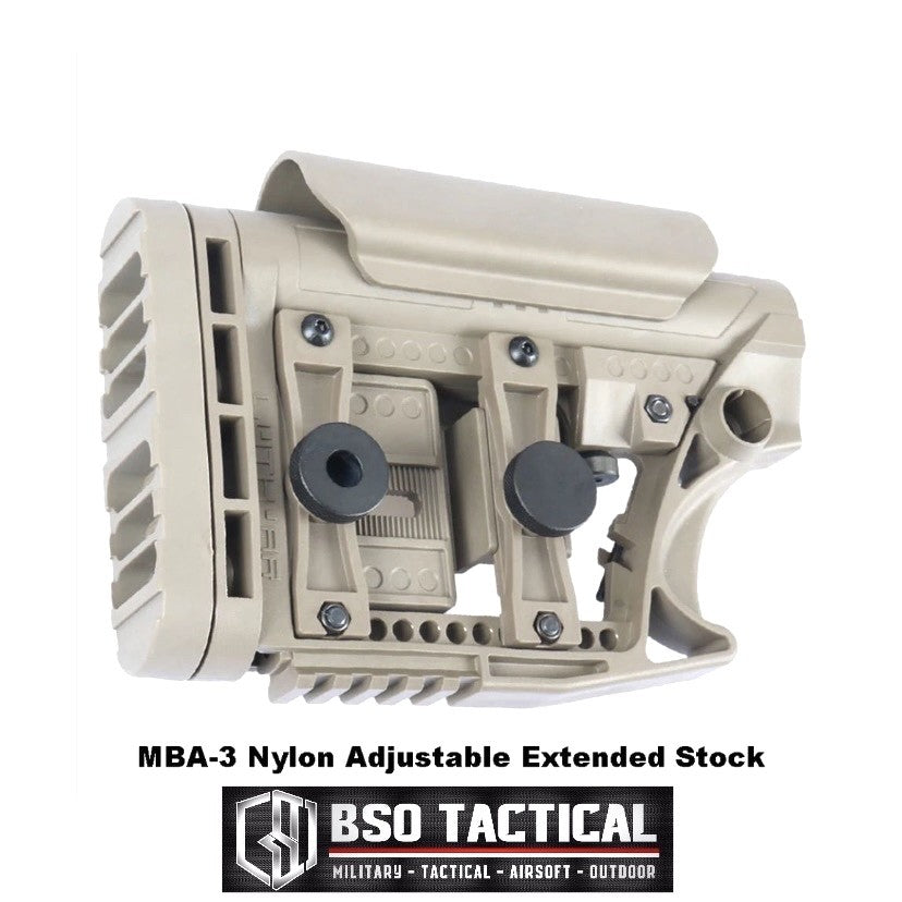 Popor Tactical MBA3 Adjustable Extended Stock Nylon