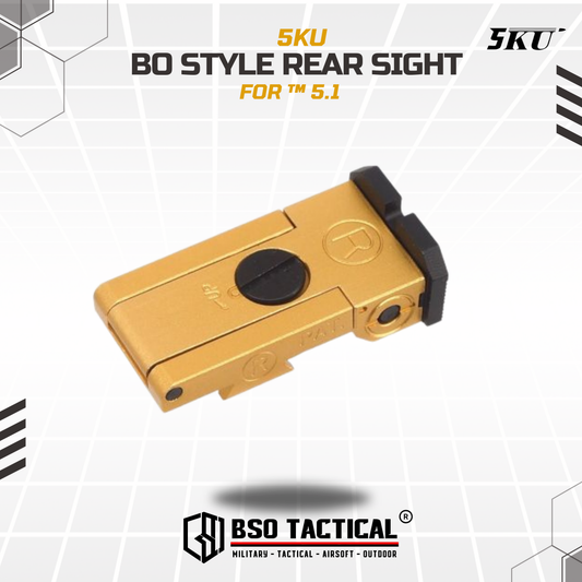 5KU BO Style Rear Sight for TM Capa 5.1 CNC Alumunium for Toys GBBP