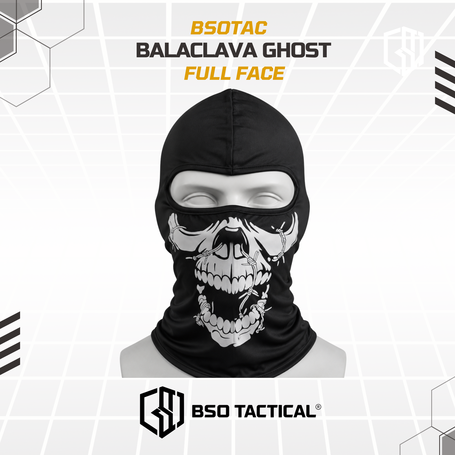 Masker Full Face Balaclava Skull Ghost Breathable Mask for Outdoor Sports