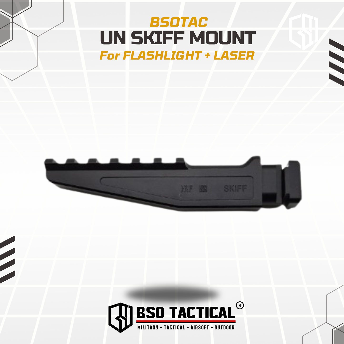 HRF SKIFF Tactical Riser Unity Mount Laser Flashlight ANPEQ Rail 20mm Picatinny