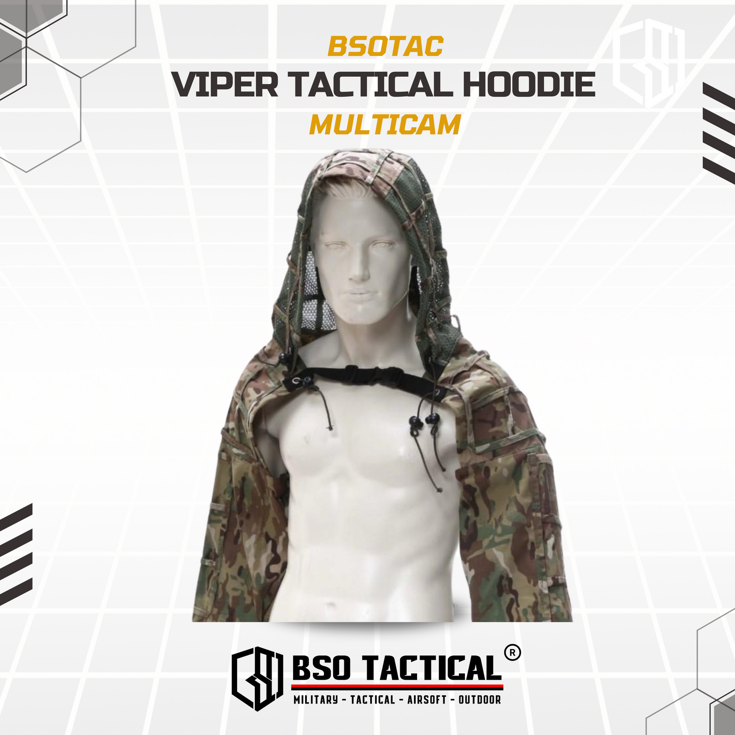 Viper Hood Coat Outdoor untuk Perlindungan Tubuh Outdoor Sport Games Hoodie - Multicam
