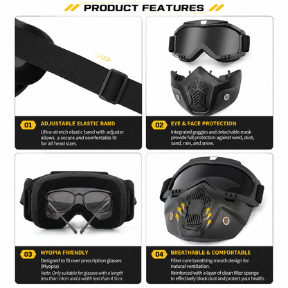 Full Face Tactical Goggles Protective Mask Multifungsi Outdoor Anti Debu