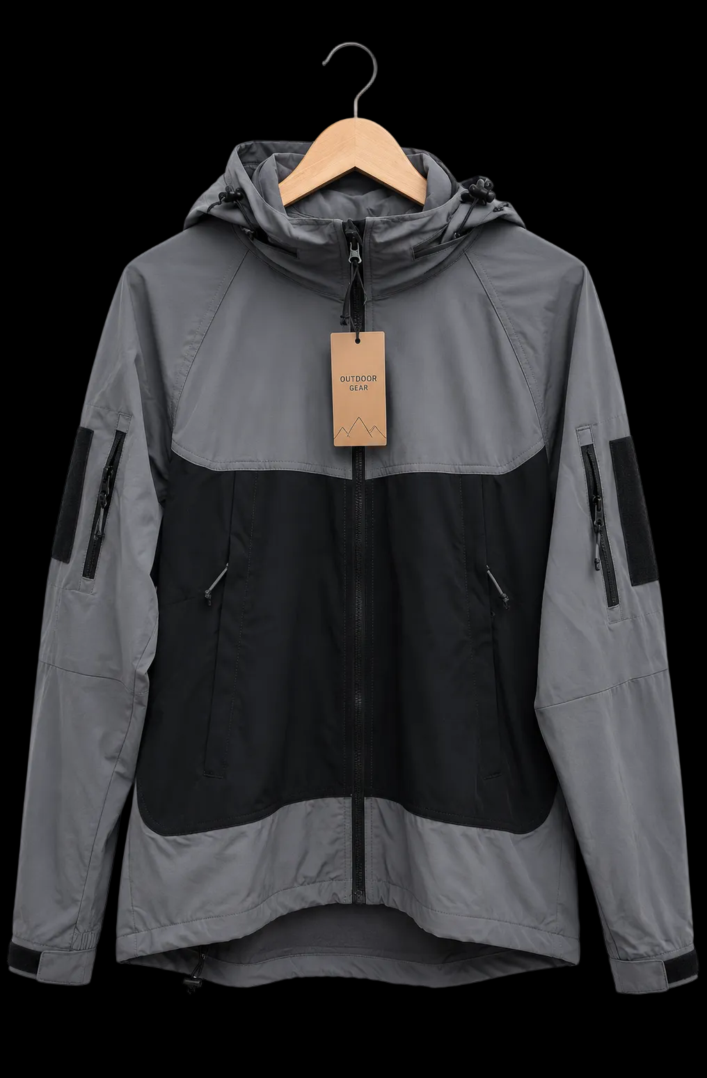 Jacket Windbreaker Soft Shell with Hoodie for Outdoor Quick Dry