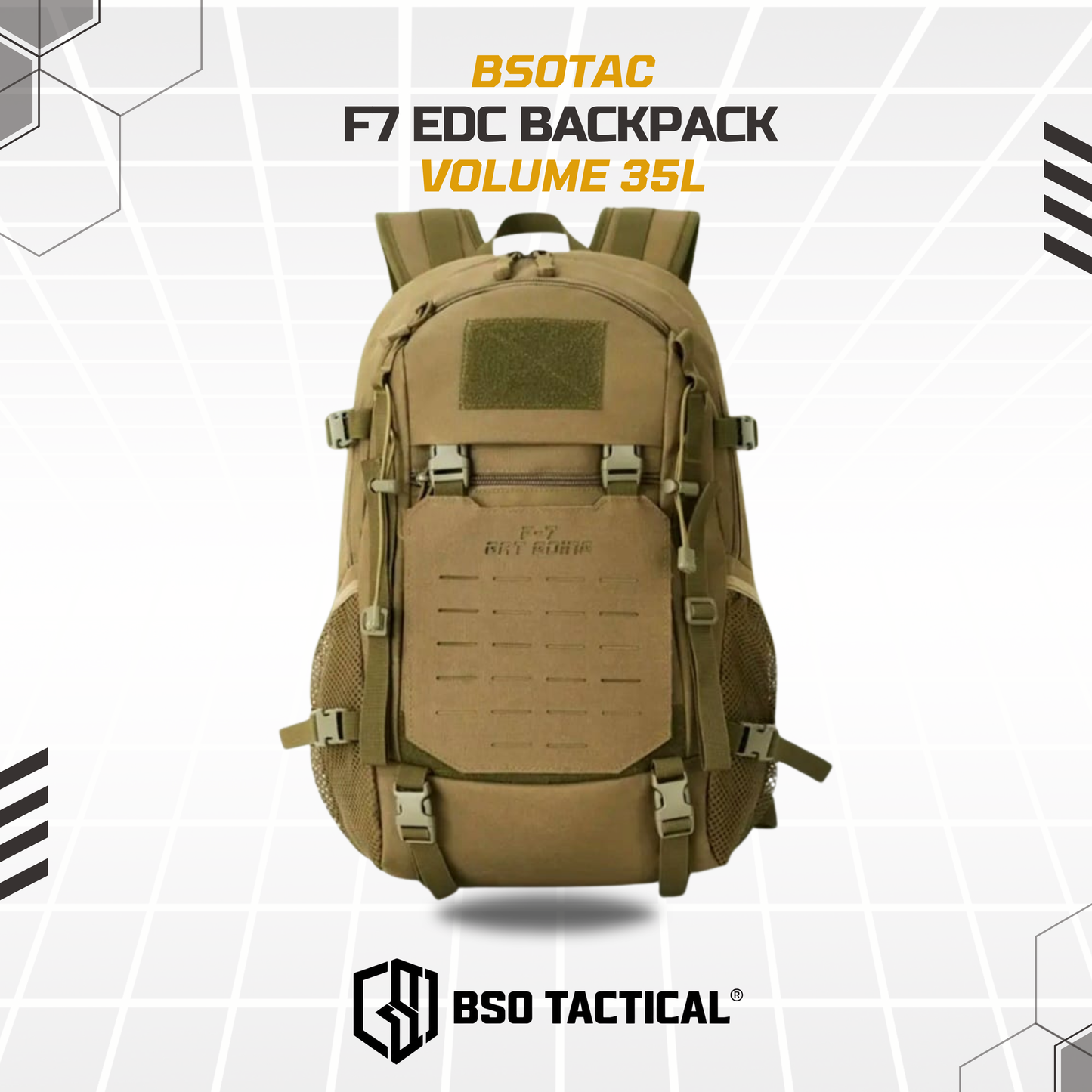 Tas Ransel Rucksack F7 EDC Outdoor Backpack Camping Hiking Bag 35L