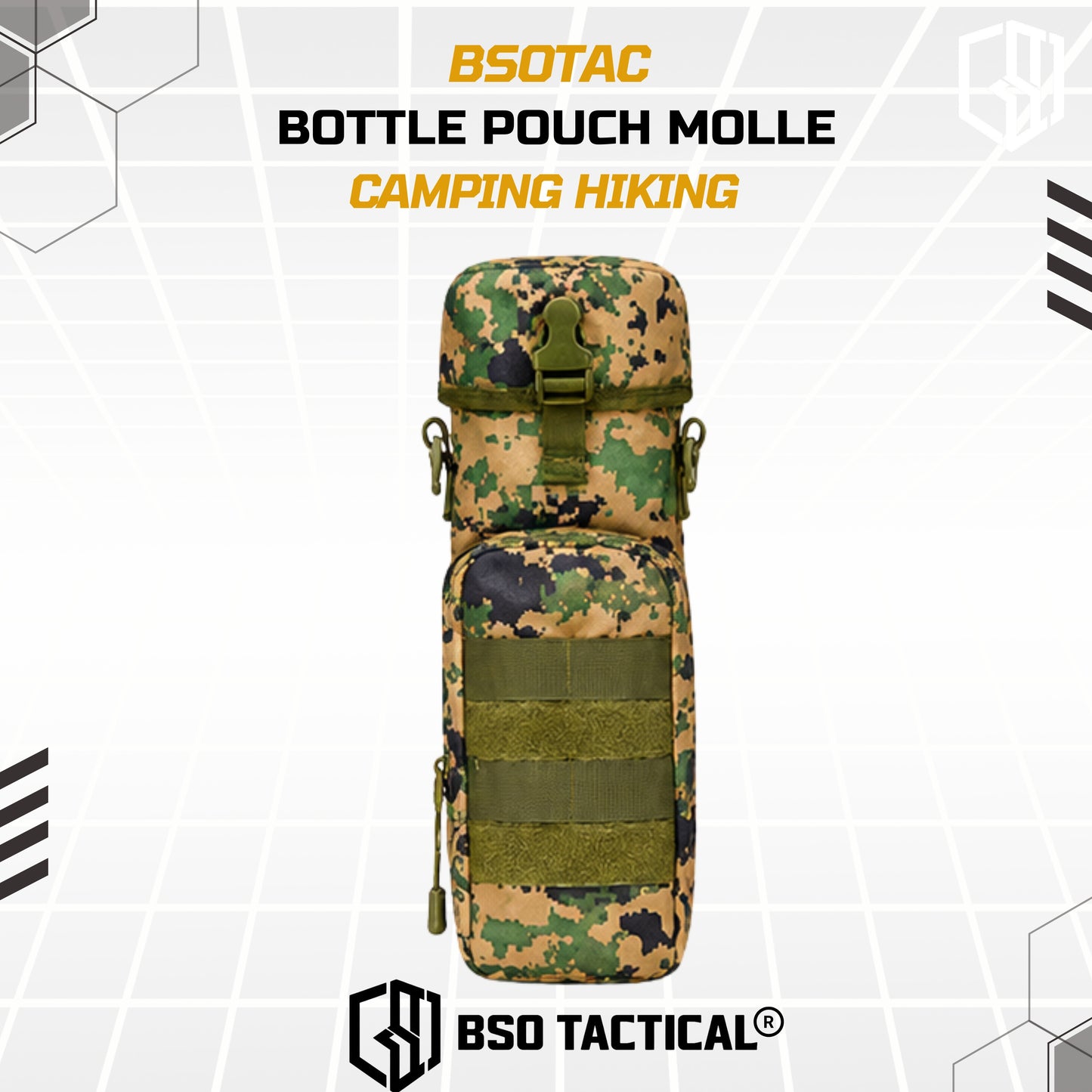 Tas Selempang Outdoor dengan Bottle Pouch Molle for Hiking Camping Outdoor Bag