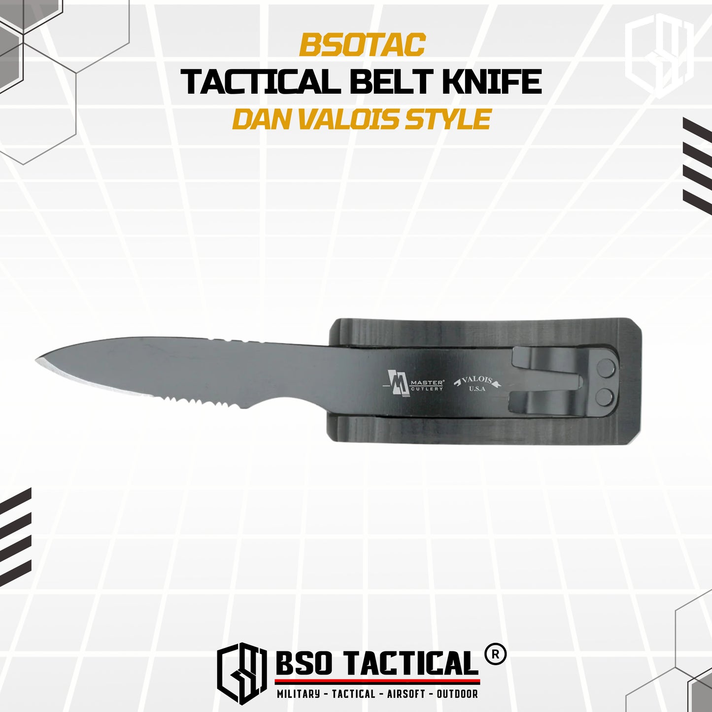 Tactical Belt Outdoor Knife Dan Valois Style Gesper Pisau Ikat Pinggang for Outdoor Camping Hiking EDC Gear
